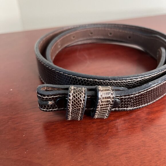 Vintage AUTHENTIC STAMPED BARRY KIESELSTEIN CORD NEW YORK Brown SNAKE BELT 90s main image 15